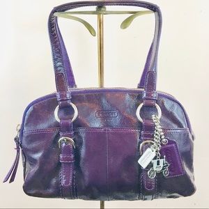 Coach purple patent leather Soho satchel 12688
